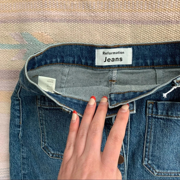 NWT Reformation Eva Denim Long Skirt - Picture 4 of 7